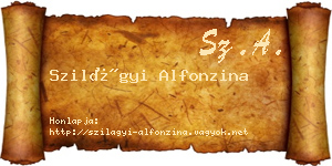 Szilágyi Alfonzina névjegykártya